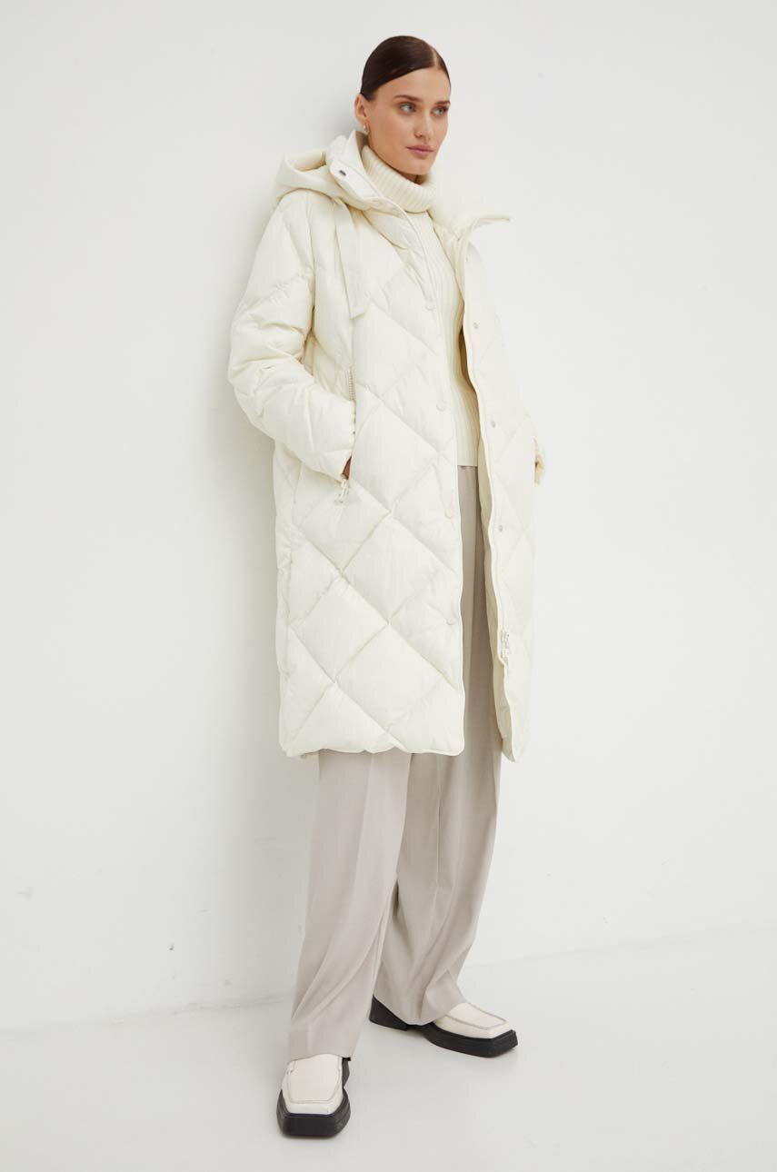 Péřová bunda Marc O′Polo dámská, béžová barva, přechodná - béžová - Hlavní materiál: 100 % Polyester