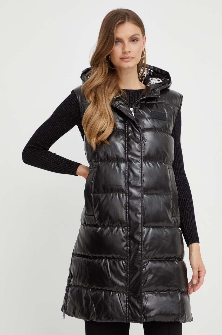 

Безрукавка Guess женский цвет чёрный зимний