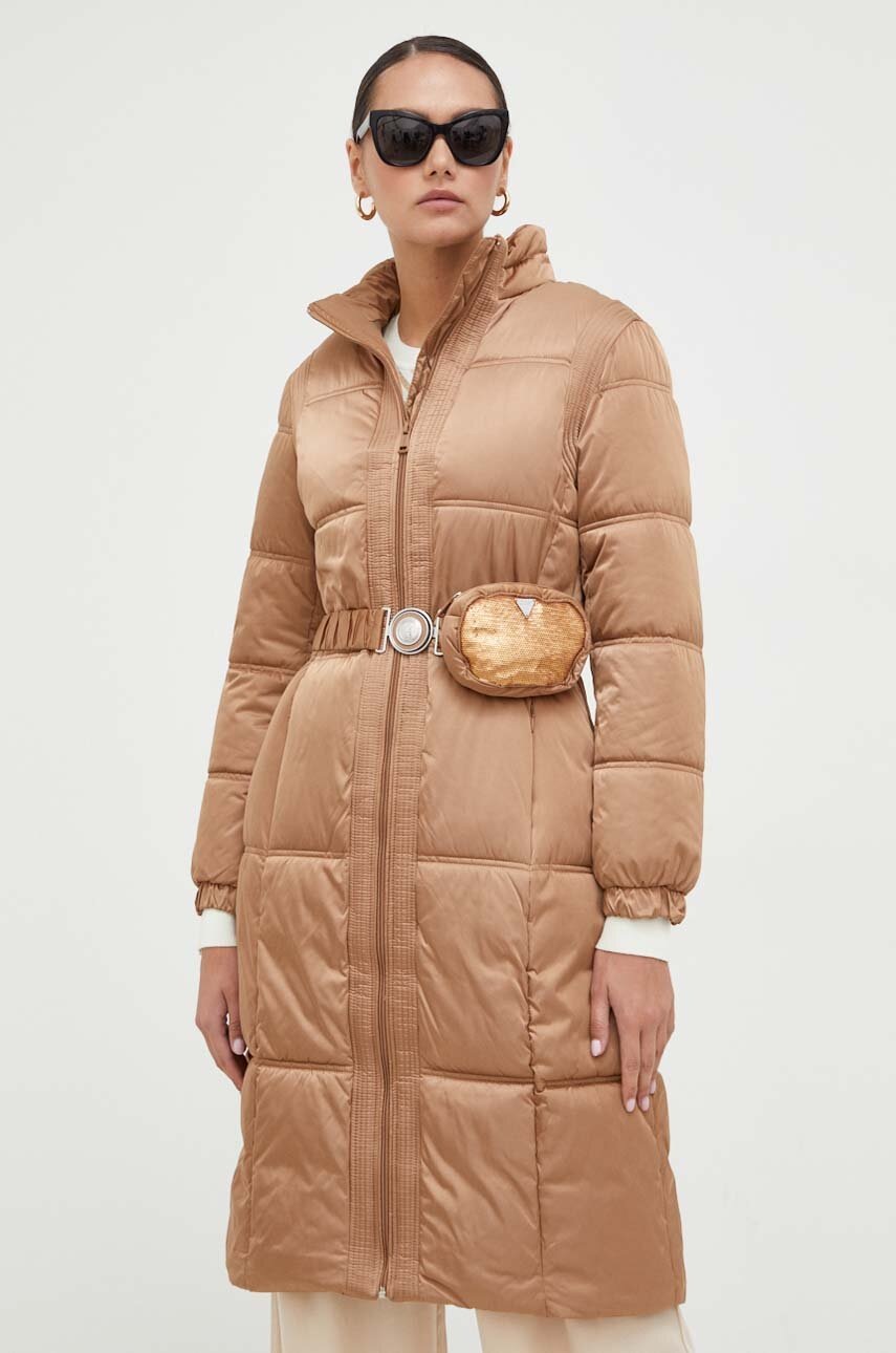 

Куртка Guess женская цвет бежевый зимняя