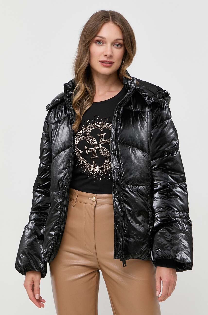 

Куртка Guess жіноча колір чорний зимова