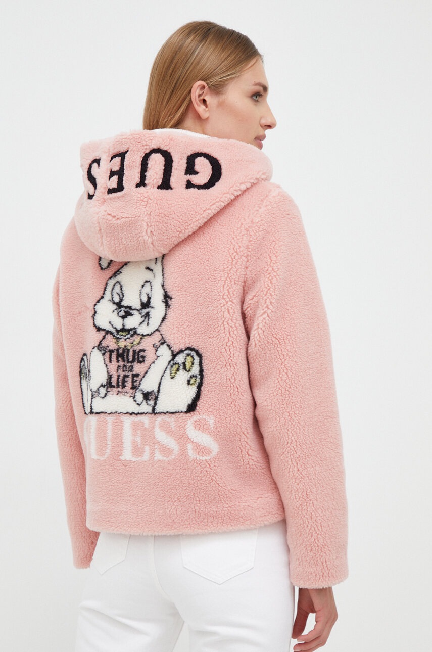 

Кофта Guess Guess x Banksy женская цвет розовый