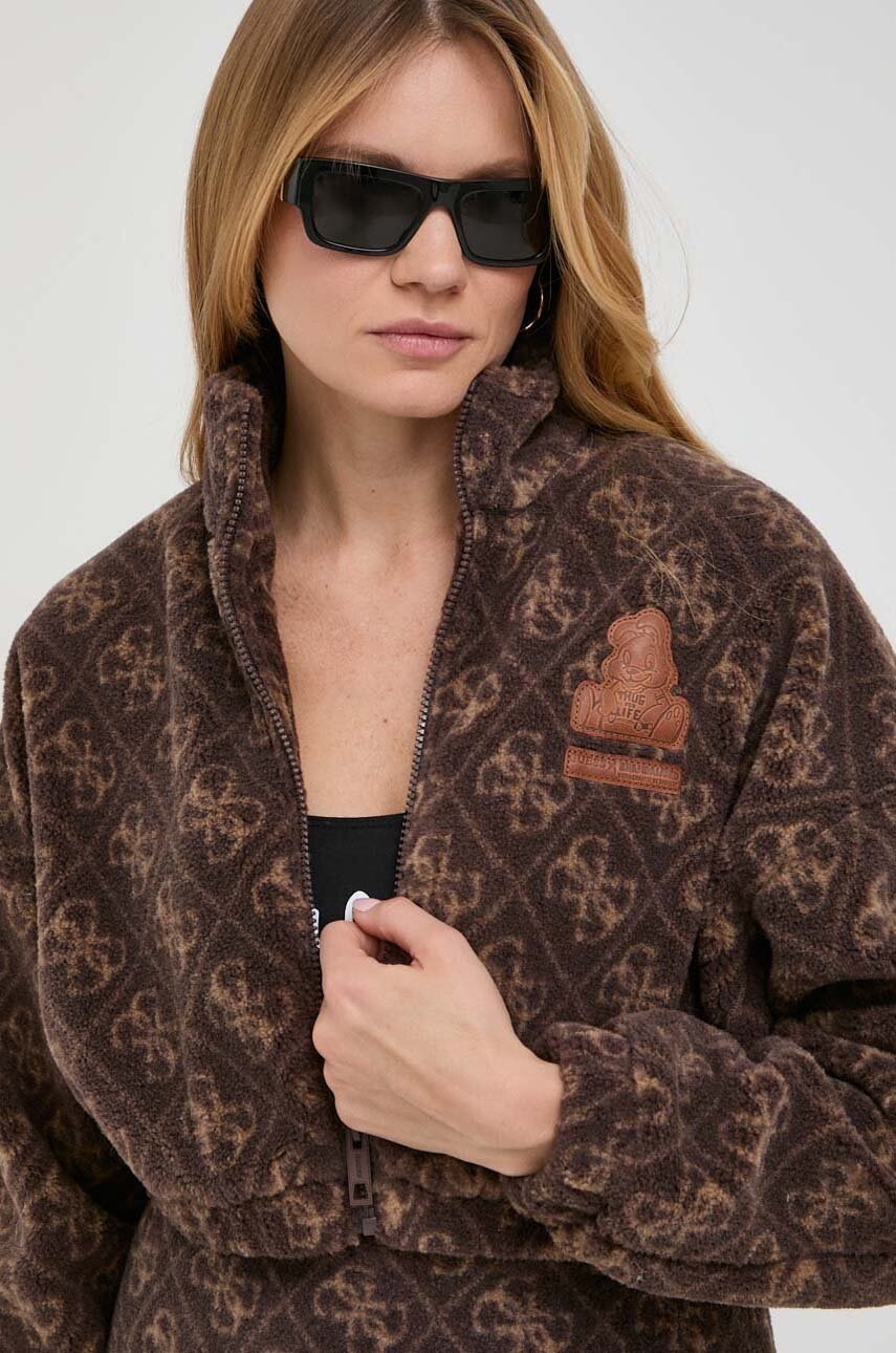 

Кофта Guess Guess x Banksy женская цвет коричневый узор