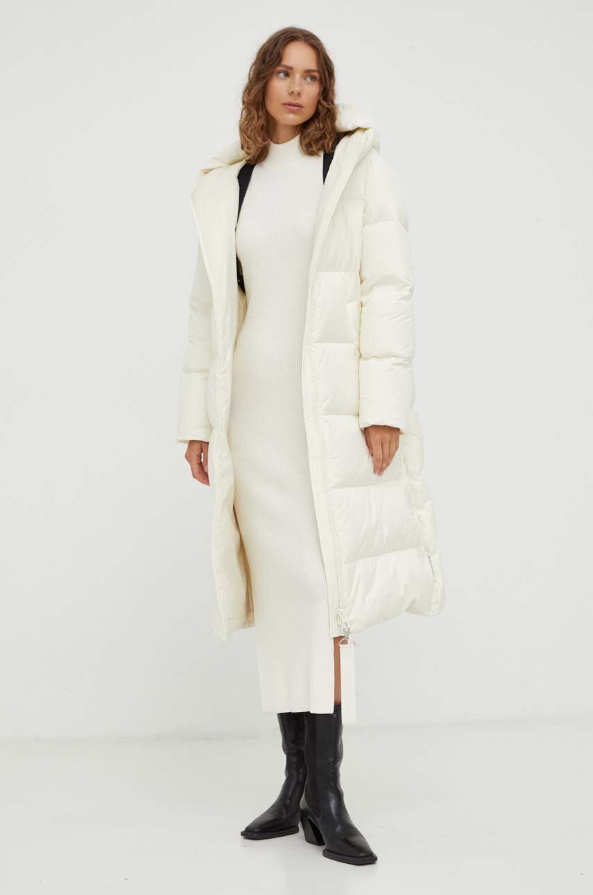 Péřová bunda Marc O′Polo dámská, béžová barva, zimní - béžová - Hlavní materiál: 100 % Polyester