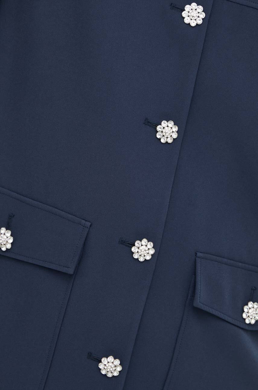 Піджак Custommade Fideli колір синій однобортний однотонний 