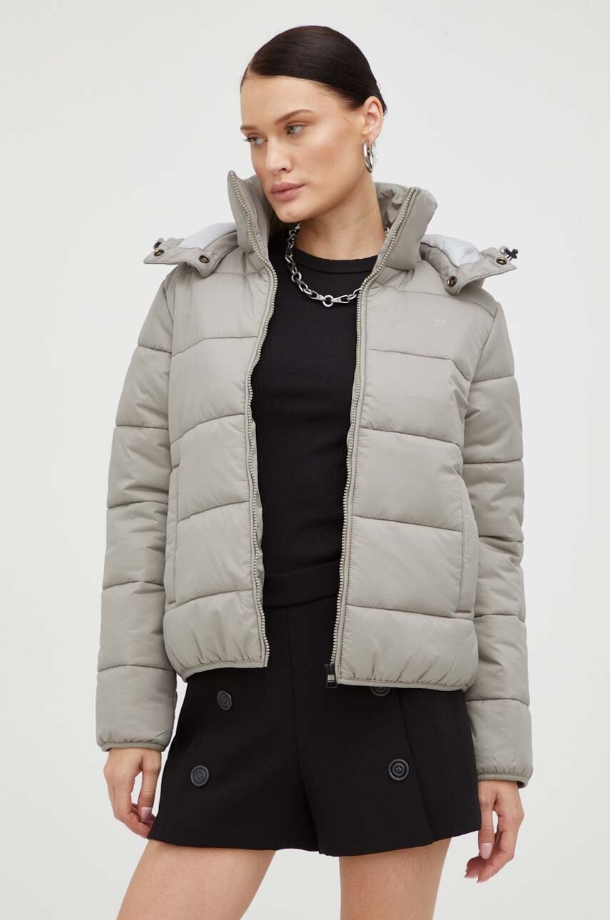 Куртка G-Star Raw жіноча колір сірий зимова 