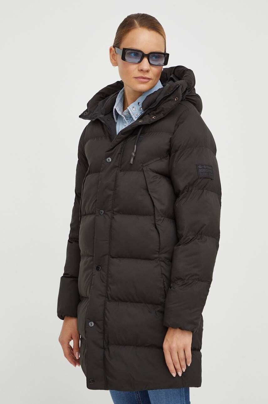 G-Star geaca femei, culoarea negru, de iarna
