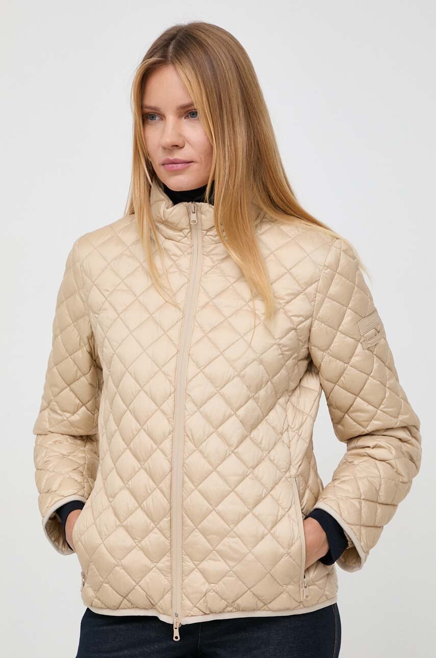 Max Mara Leisure Geaca Bomber De Puf Femei, Culoarea Bej, De Tranzitie