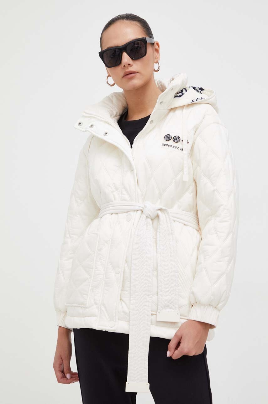 

Куртка Guess женская цвет бежевый зимняя