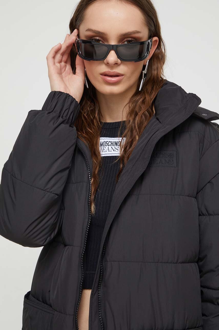 Μπουφάν Moschino Jeans χρώμα: μαύρο φωτογραφία