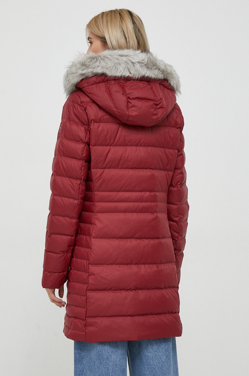 Tommy Hilfiger pehelydzseki női, bordó, téli termék 2. képe