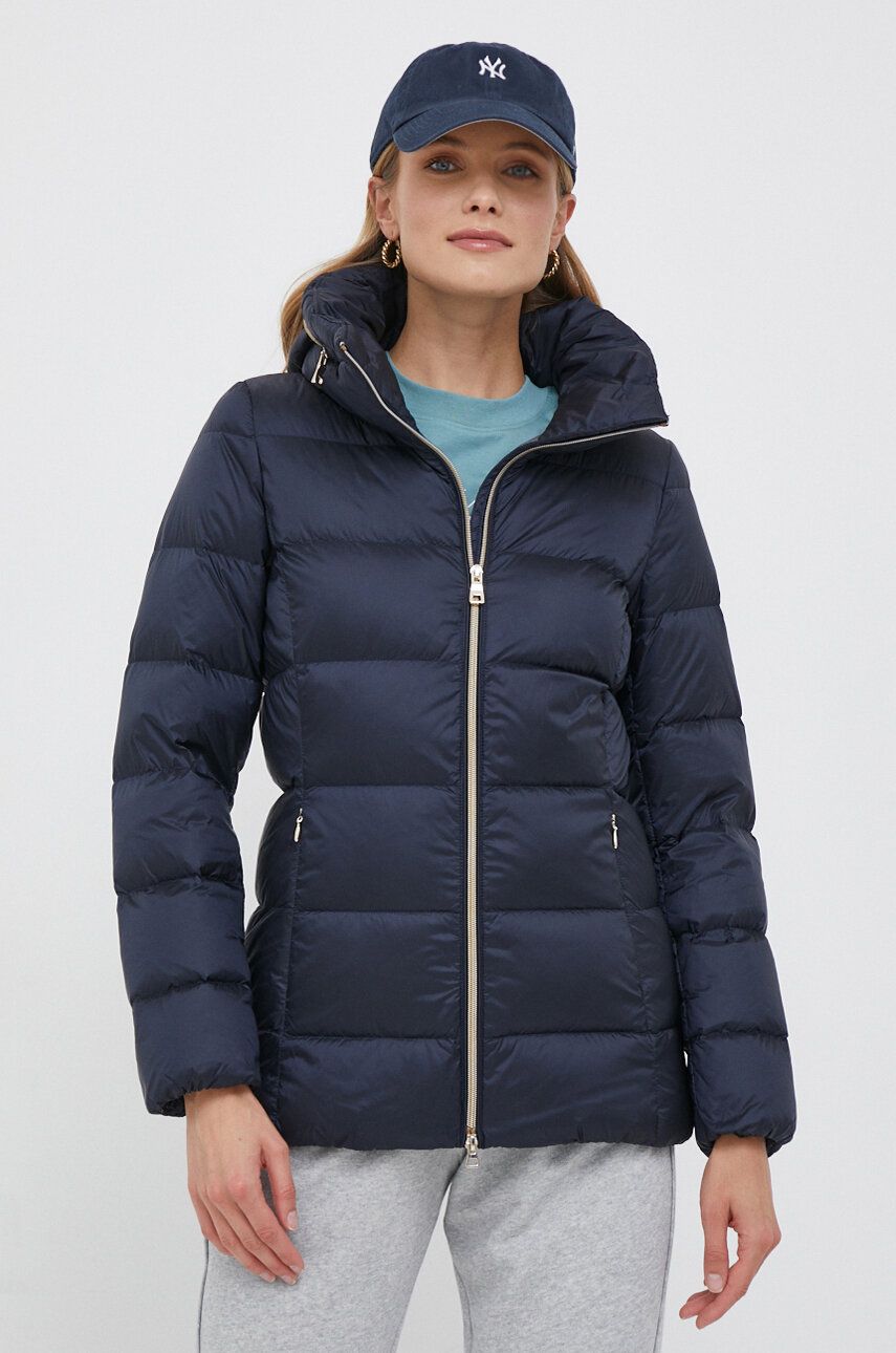 E-shop Péřová bunda Geox CHARLENE dámská, tmavomodrá barva, zimní