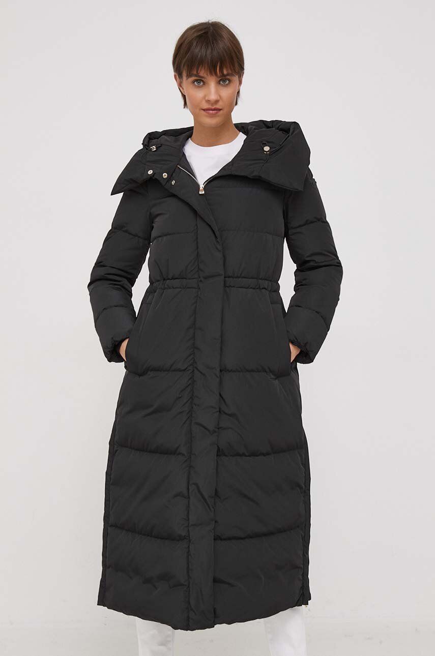 Péřová bunda Geox PHEBY dámská, černá barva, zimní - černá - Hlavní materiál: 100 % Polyester P