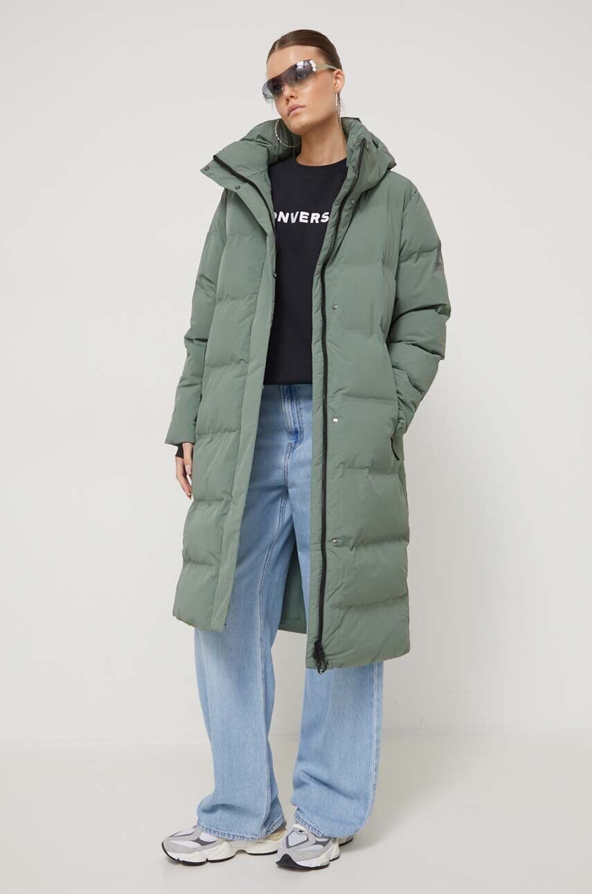 

Куртка Superdry жіноча колір зелений зимова