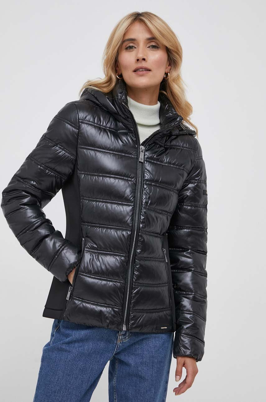 

Яке Calvin Klein в черно зимен модел, Черен