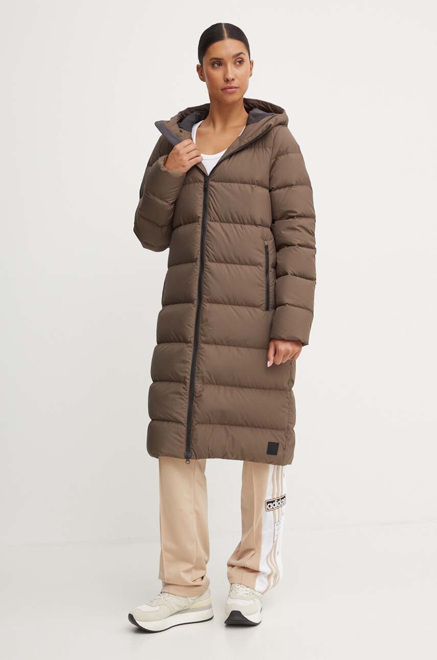 

Пухено яке Jack Wolfskin в кафяво зимен модел, Кафяв