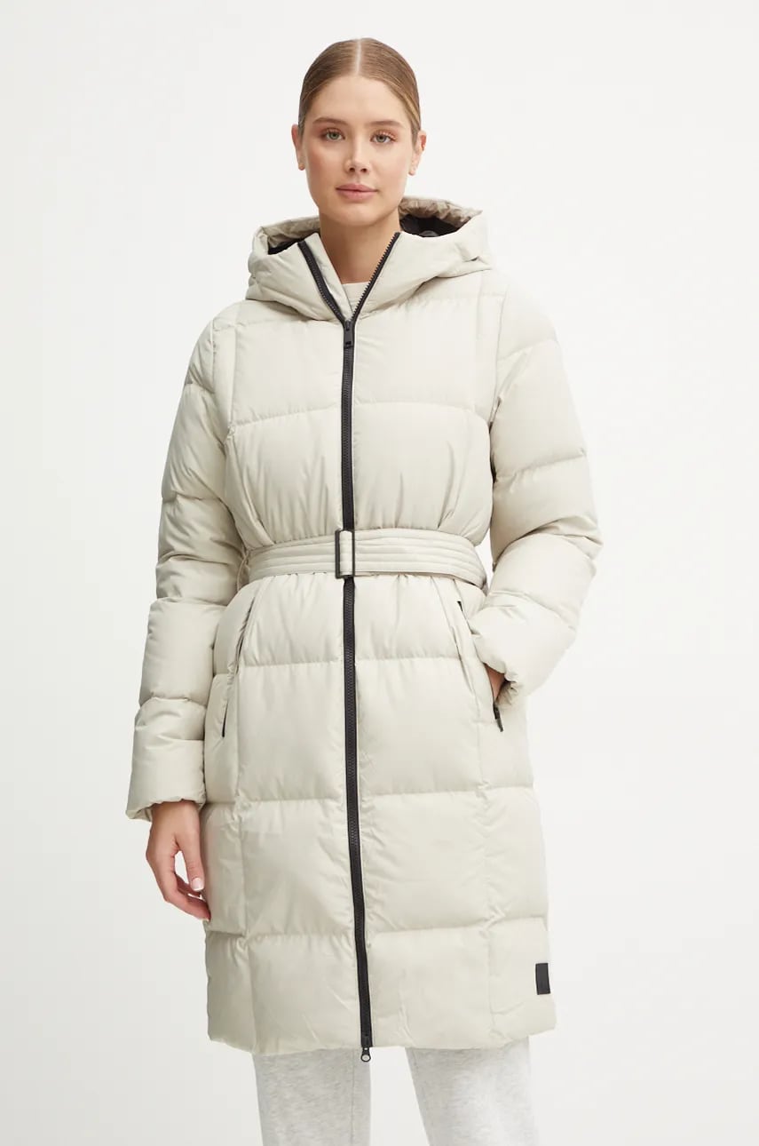 Jack Wolfskin geaca de puf femei, culoarea gri, de iarna