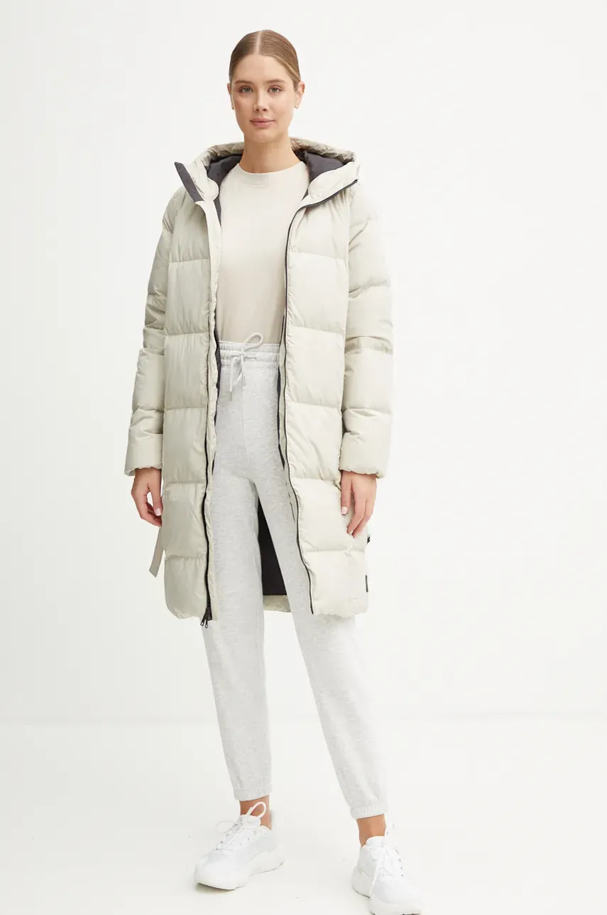 Пуховая куртка Jack Wolfskin женская цвет серый зимняя Пуховая куртка Jack Wolfskin женская цвет серый зимняя