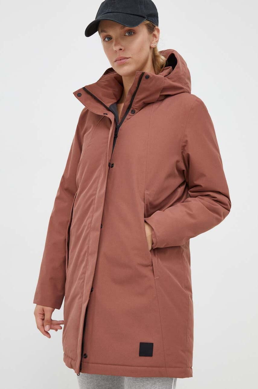 Jack Wolfskin geaca femei, culoarea roz, de iarna