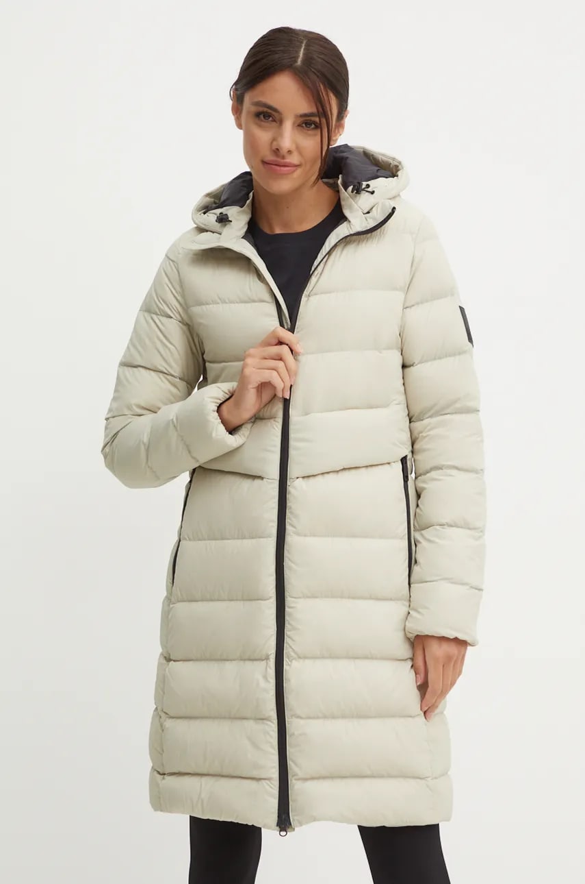 Jack Wolfskin geaca de puf femei, culoarea gri, de iarna Jack Wolfskin geaca de puf femei, culoarea gri, de iarna