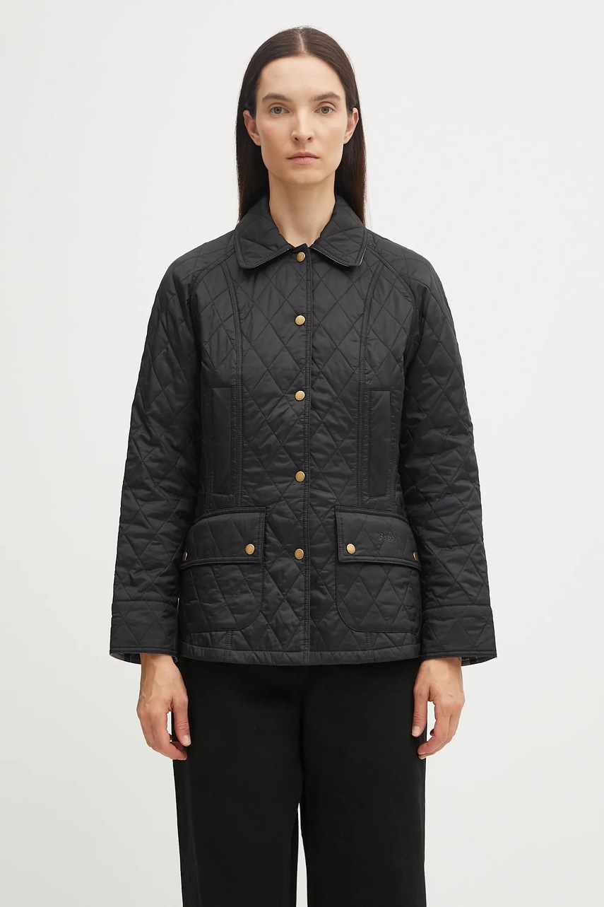 Barbour kurtka Beadnell Quilted Jacket damska kolor czarny przejściowa LQU0519