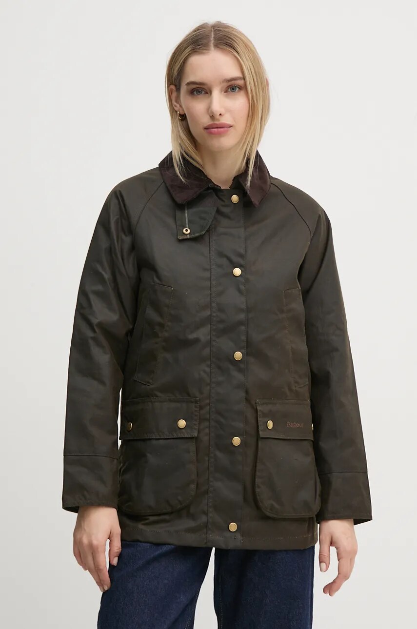 Barbour jacheta de bumbac culoarea verde, de tranzitie