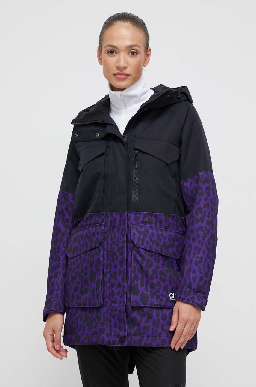 Bunda Colourwear Gritty fialová barva - fialová - Hlavní materiál: 100 % Recyklovaný polyester 