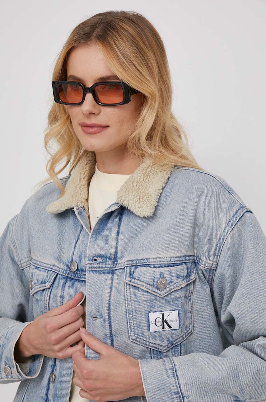 

Дънково яке Calvin Klein Jeans в синьо преходен модел, Син