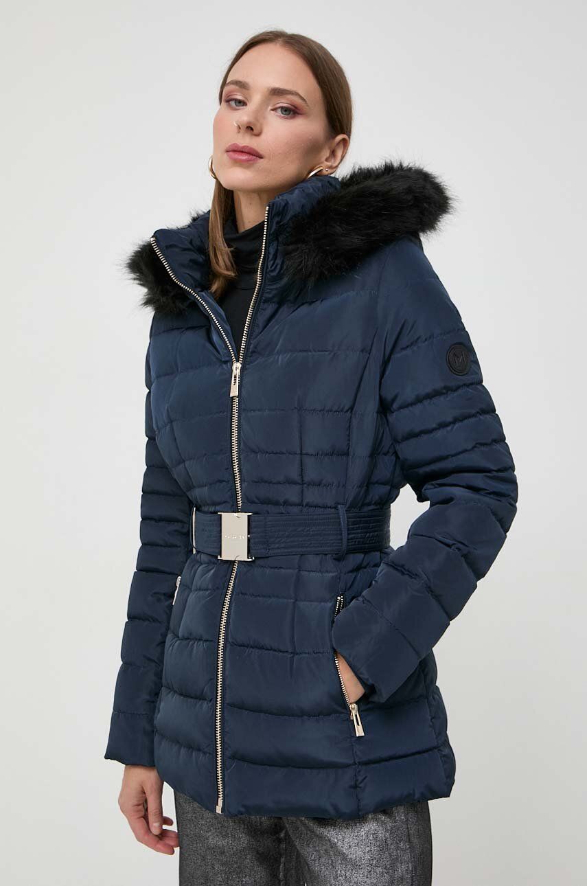 Levně Péřová bunda Morgan dámská, tmavomodrá barva, zimní