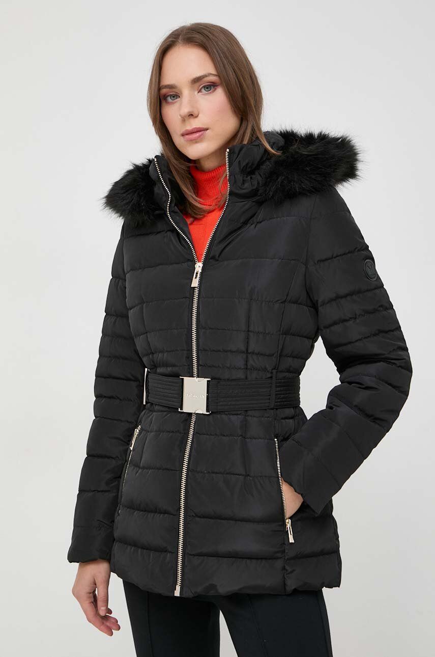 E-shop Péřová bunda Morgan dámská, černá barva, přechodná
