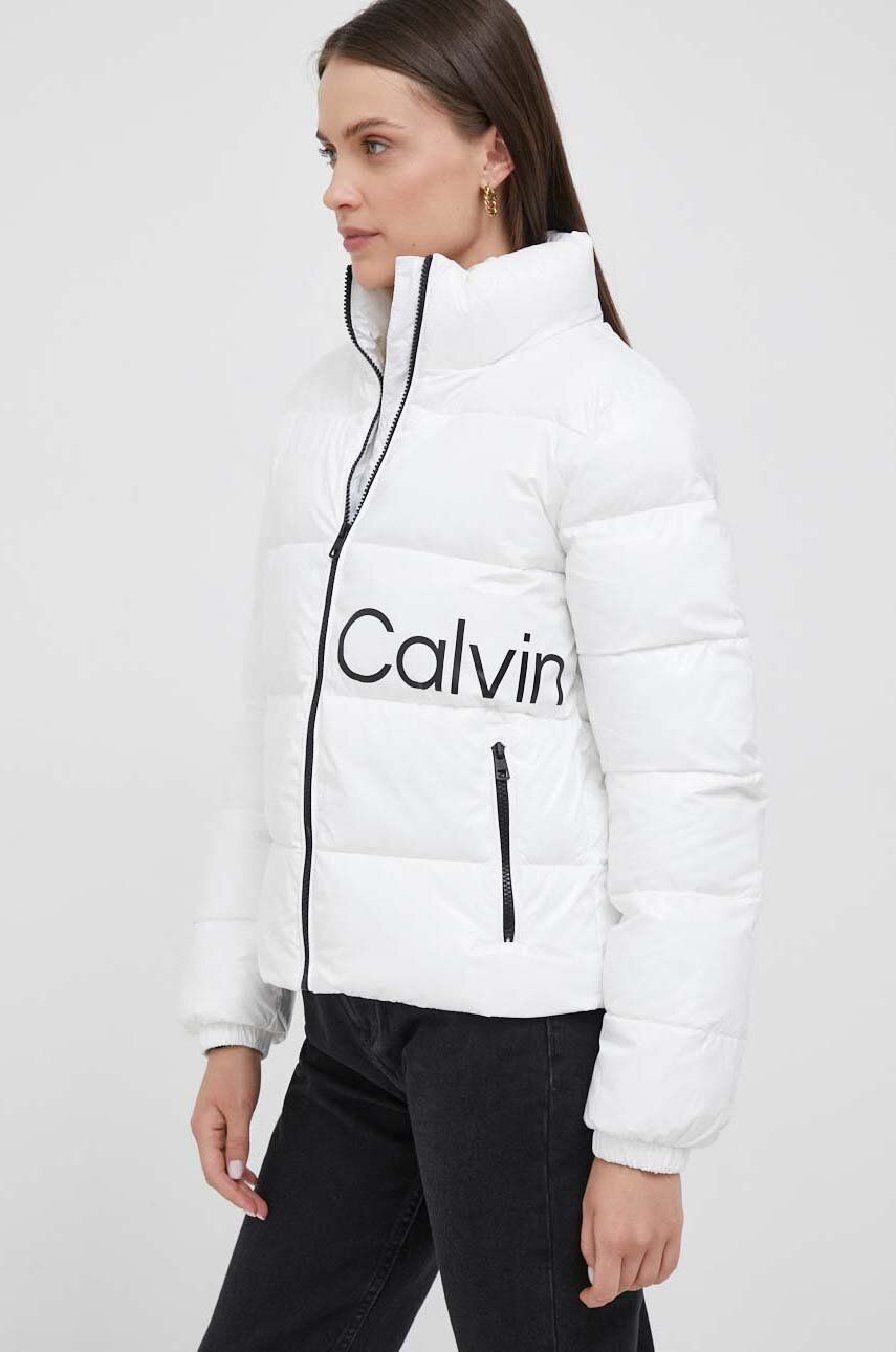 Bunda Calvin Klein Jeans dámska, béžová farba, zimná