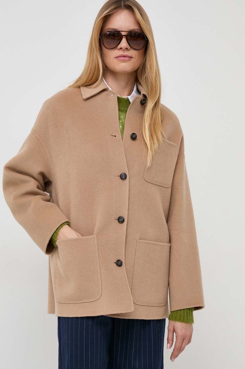 

Куртка-сорочка MAX&Co. колір коричневий перехідна oversize