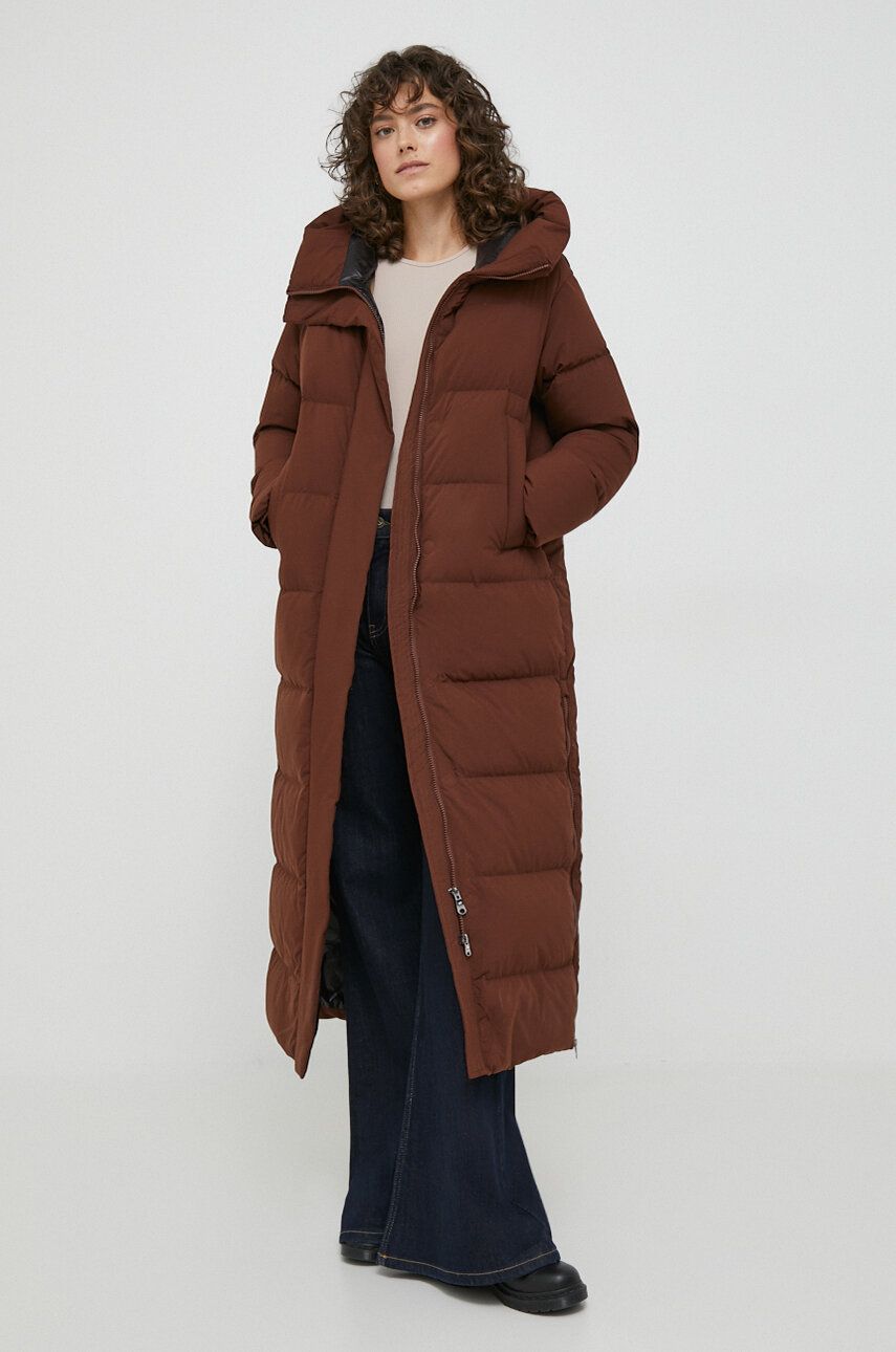 

Пухова куртка Hetrego жіноча колір коричневий зимова