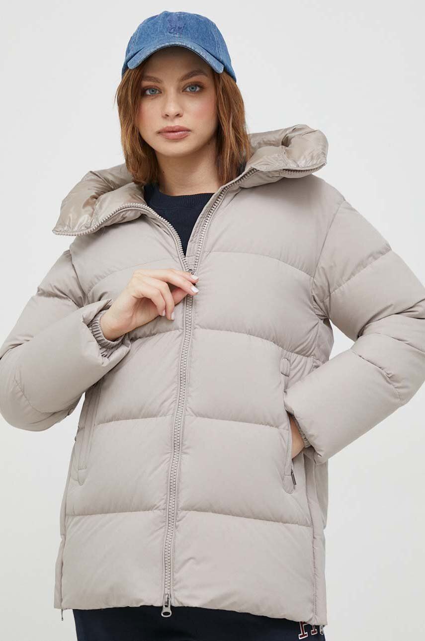 Péřová bunda Hetrego Sloan dámská, béžová barva, zimní - béžová - Hlavní materiál: 100 % Polyester