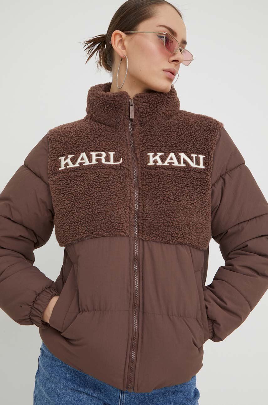 

Куртка Karl Kani женская цвет коричневый зимняя