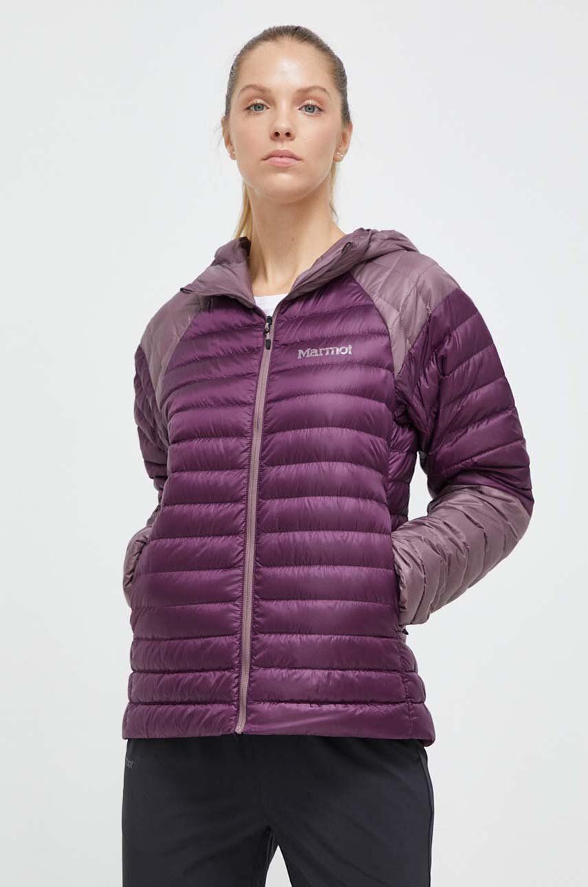 Péřová sportovní bunda Marmot Hype fialová barva - fialová - Hlavní materiál: 100 % Recyklovaný poly