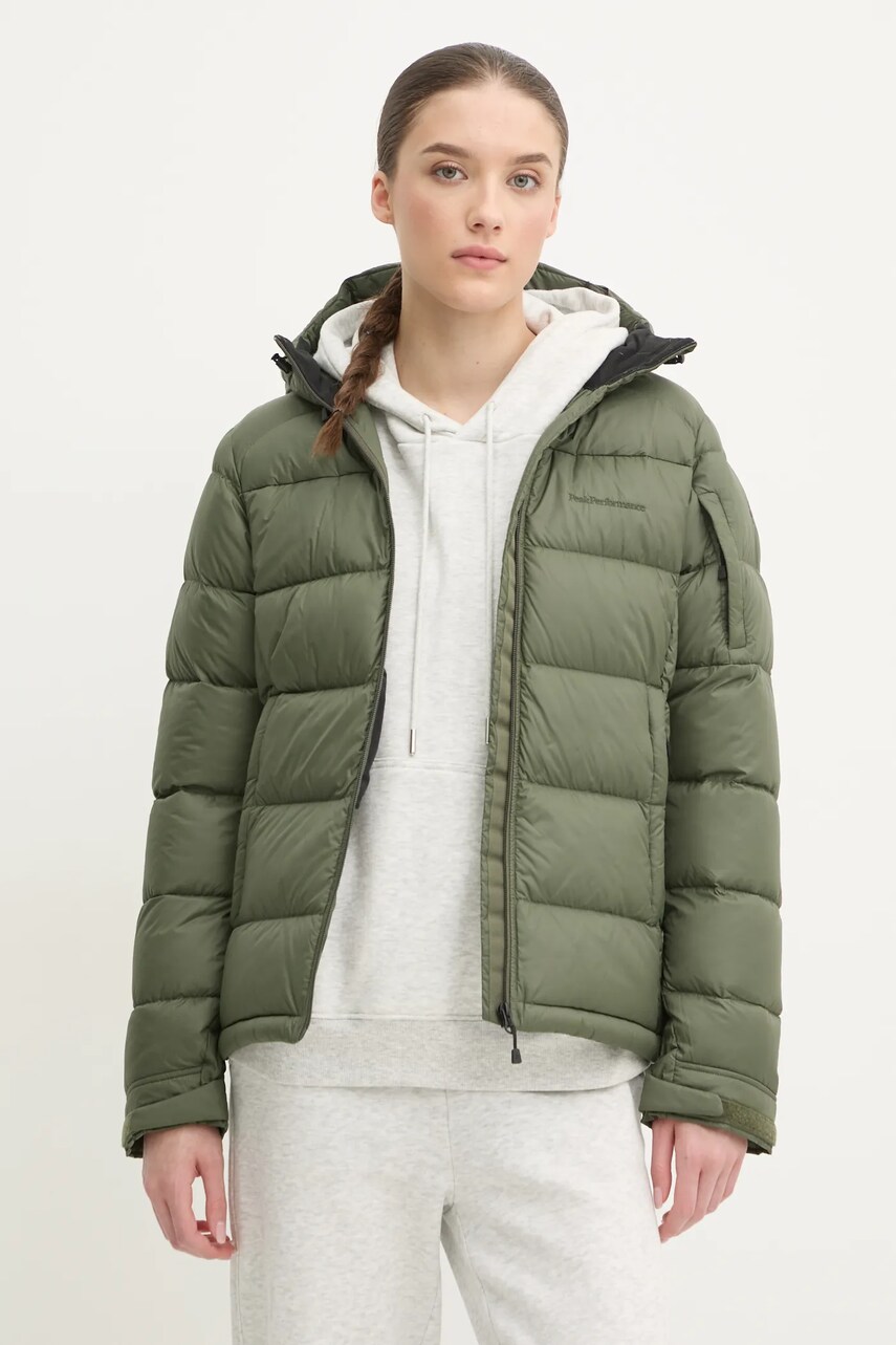 Peak Performance geaca sport din puf Frost culoarea verde