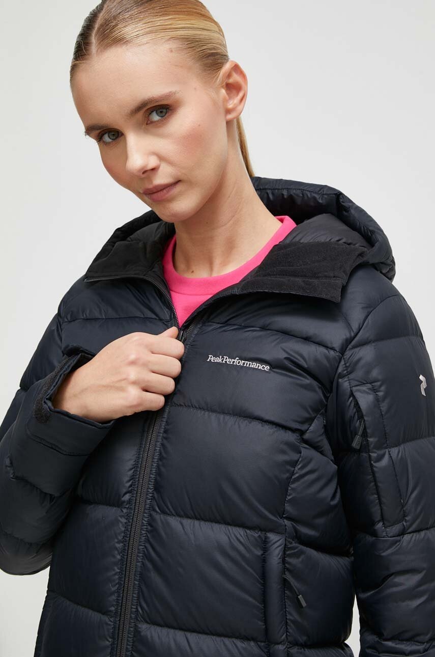 Πουπουλένιο αθλητικό μπουφάν Peak Performance Frost χρώμα: μαύρο φωτογραφία