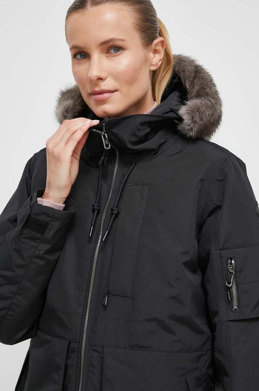 Levně Péřová bunda Burton dámská, černá barva, zimní