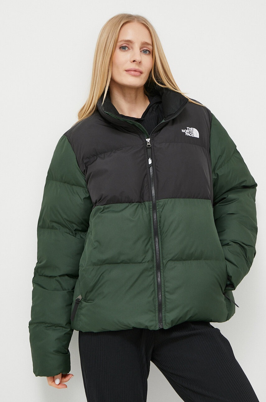 

Куртка The North Face женская цвет зелёный зимняя
