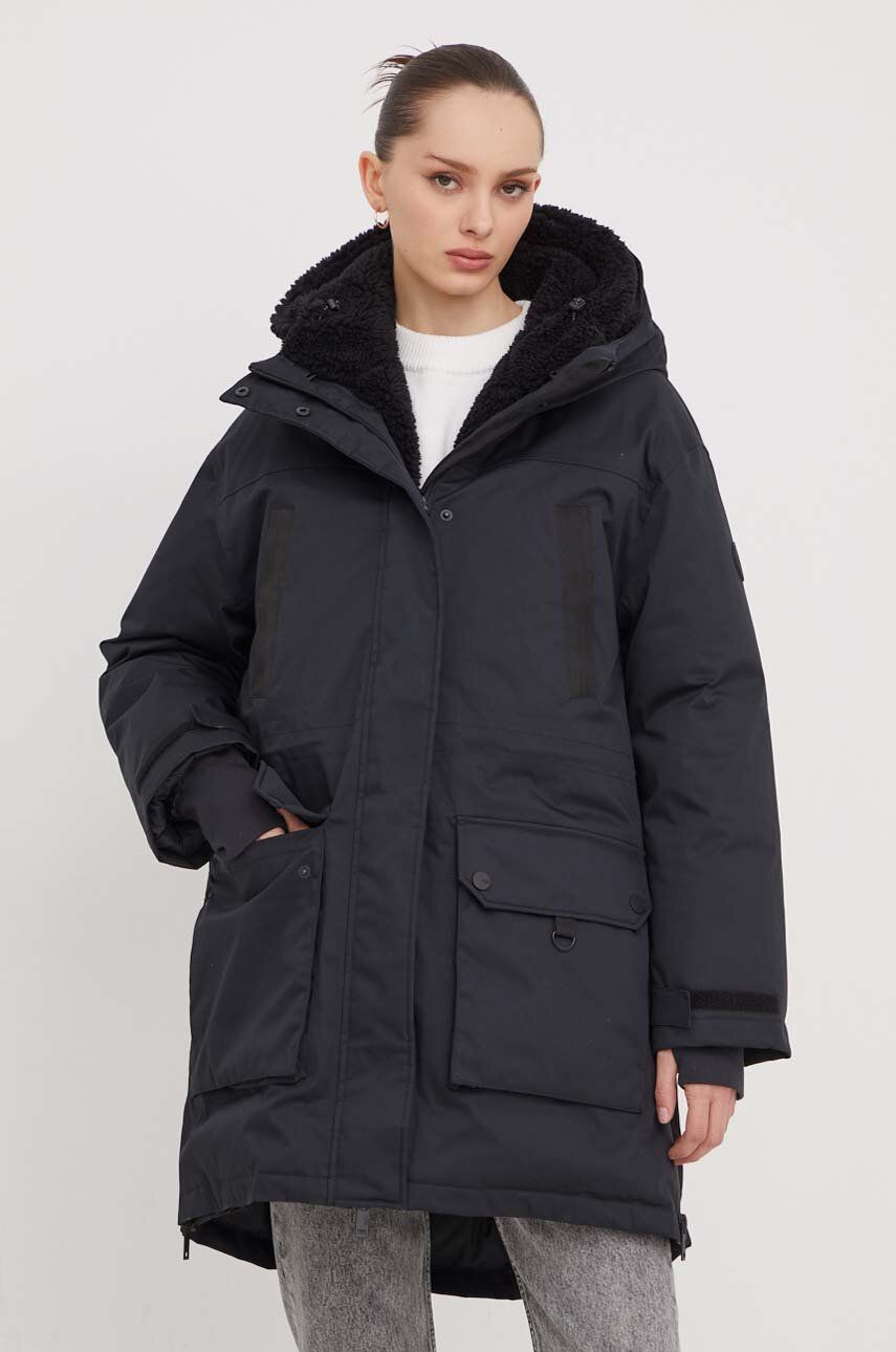 Péřová bunda UGG dámská, černá barva, zimní - černá - Podšívka: 100 % Nylon Výplň: 90 % Chmýří