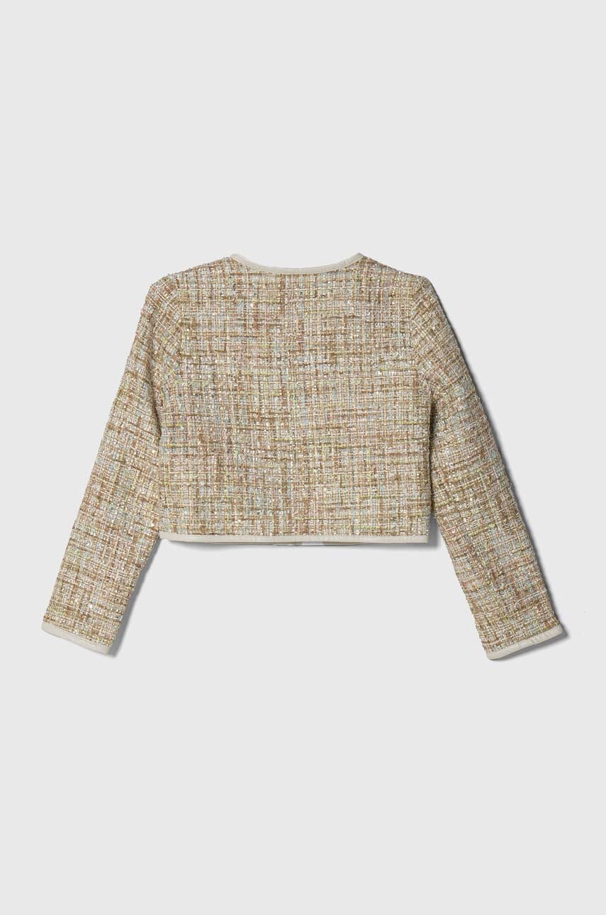 Детская куртка с примесью шерсти Guess цвет бежевый Детская куртка с примесью шерсти Guess цвет бежевый