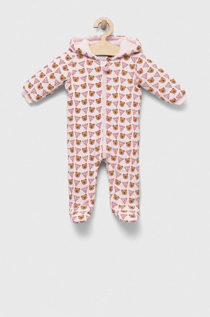 Детский комбинезон из хлопка Guess цвет розовый в Черкассах Детский комбинезон из хлопка Guess цвет розовый в Черкассах