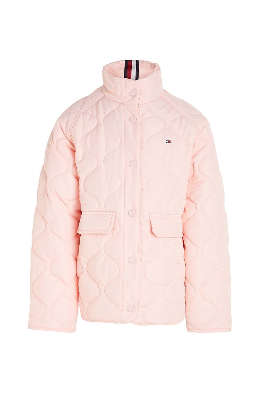 

Дитяча куртка Tommy Hilfiger колір рожевий