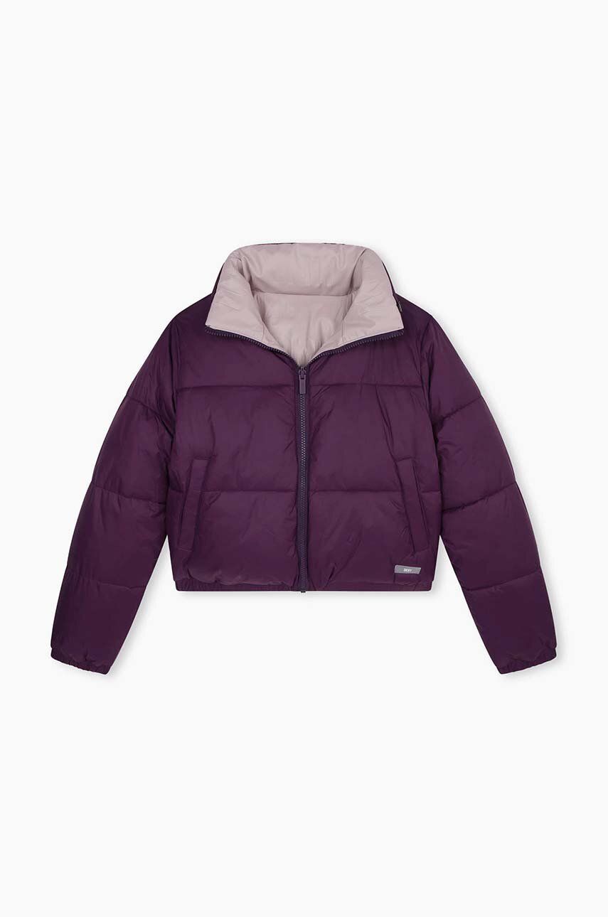 Dětská oboustranná bunda Dkny fialová barva - fialová - Výplň: 100 % Polyester Materiál č. 1: 1