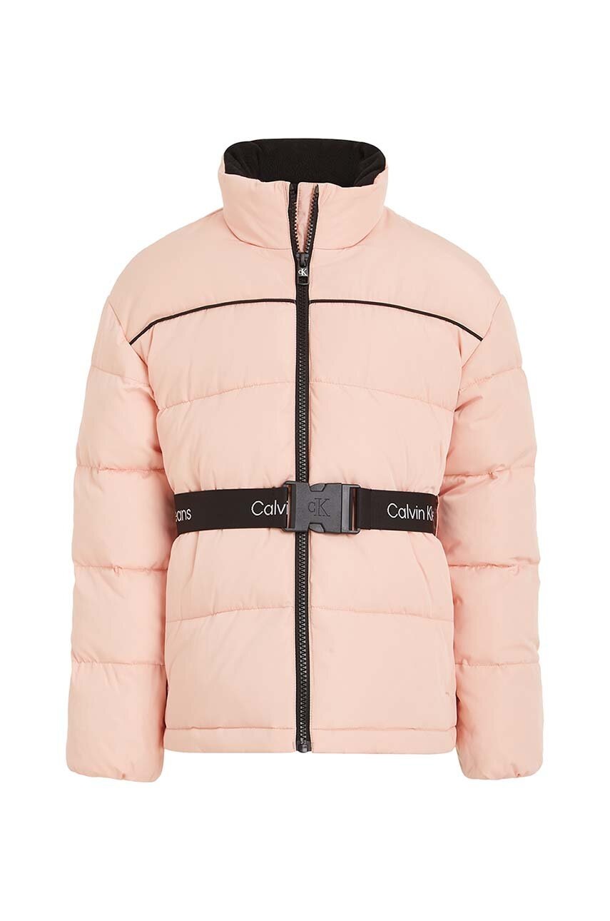 Детская куртка Calvin Klein Jeans цвет розовый