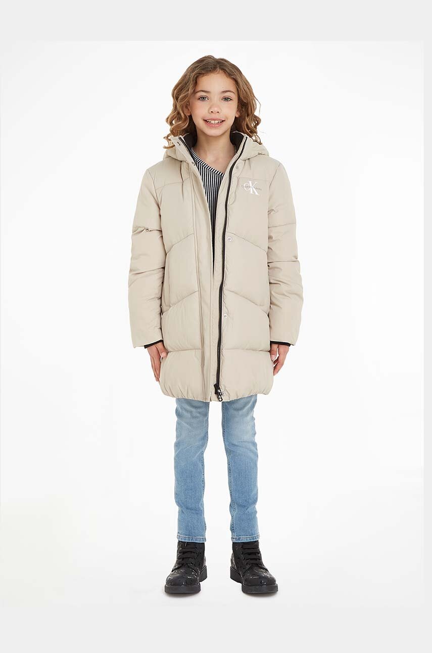 

Детско яке Calvin Klein Jeans в бежово, Бежов