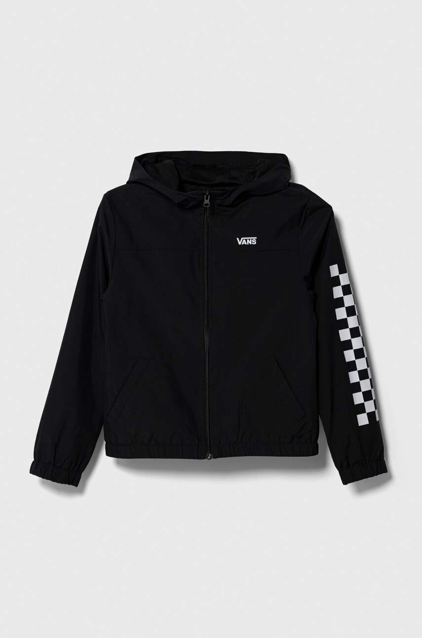 Dětská bunda Vans GR GIRLS KASTLE CLASSIC WINDBREAKER VN0A53OXY281 černá barva