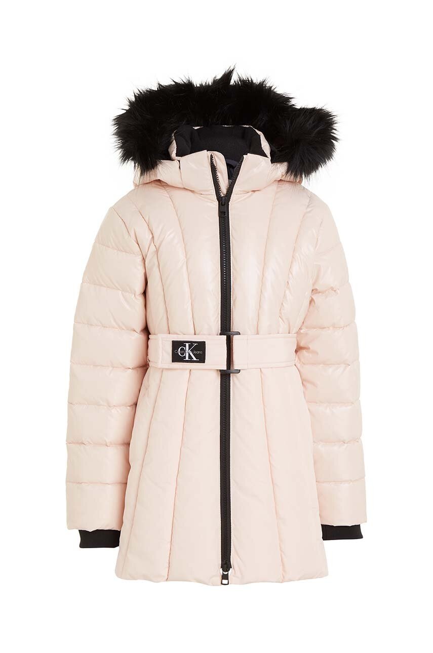 Детская куртка Calvin Klein Jeans цвет розовый