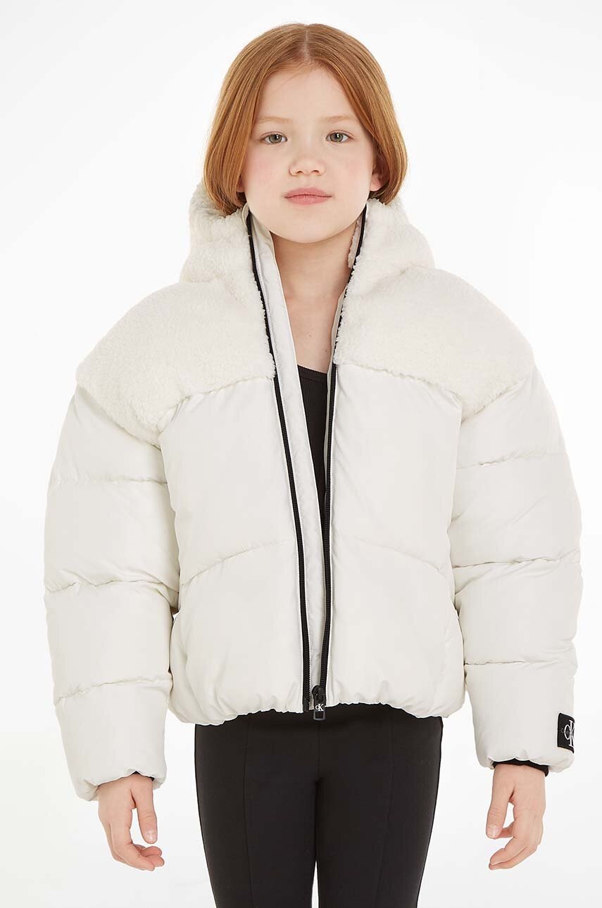 

Детско яке Calvin Klein Jeans в бяло, Бял