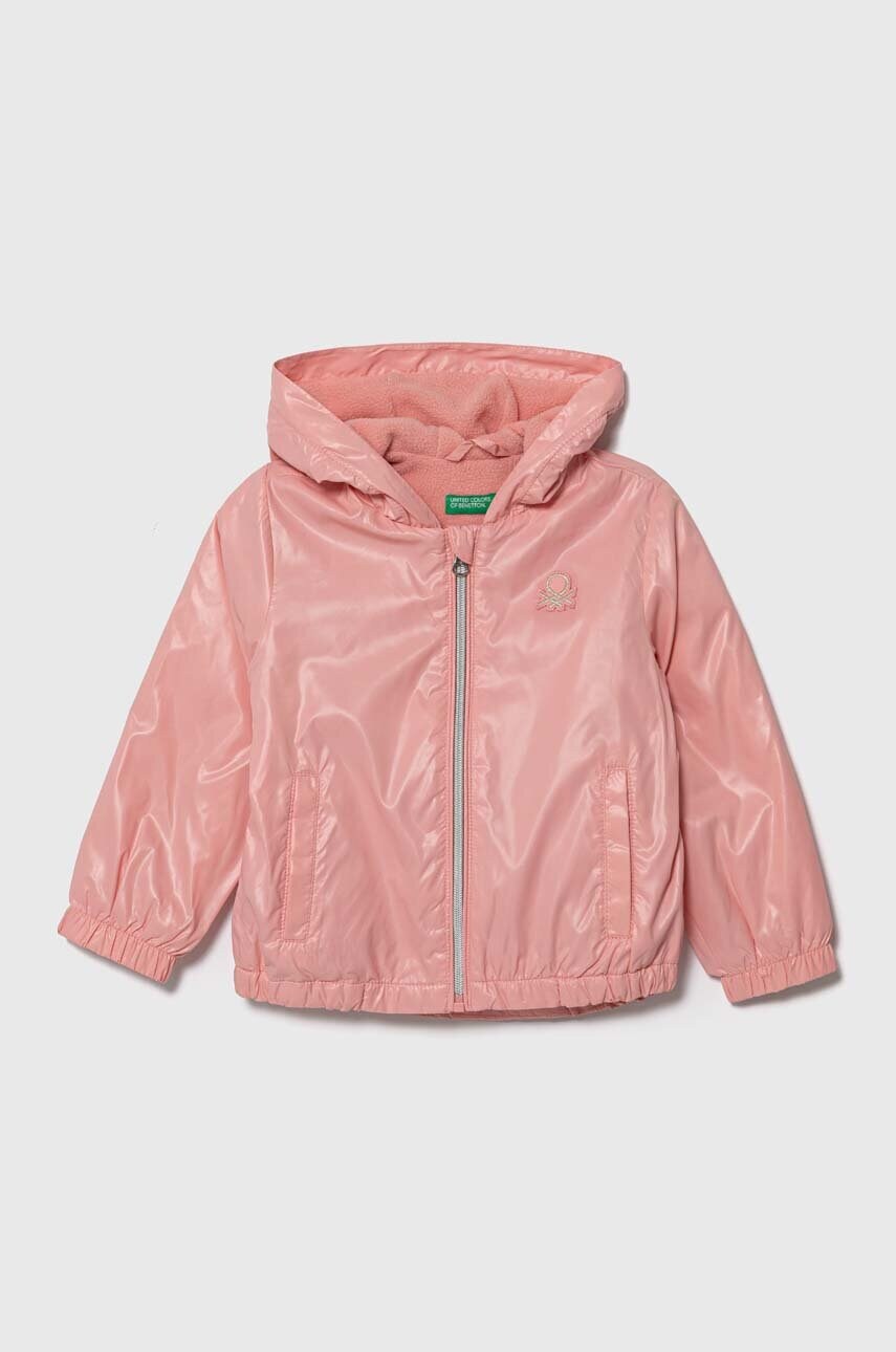 

Детская куртка United Colors of Benetton цвет розовый